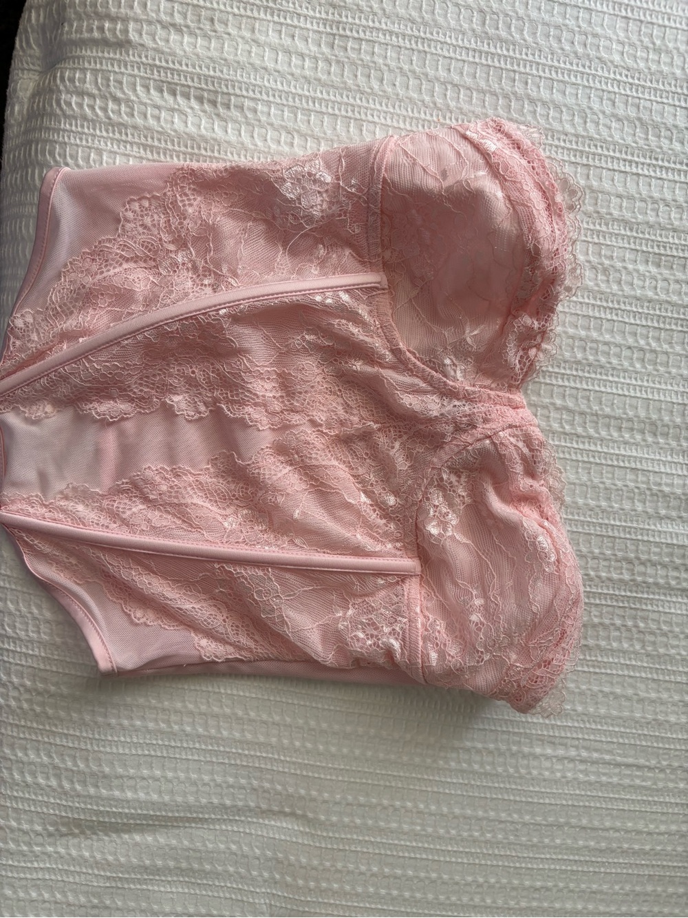 I am GIAStrapless Lace Bustier Corset Top - Light Pink - Picture 2 of 8